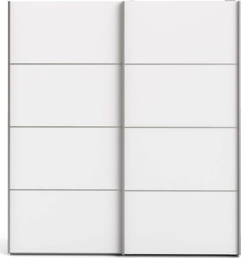 Bílá šatní skříň s posuvnými dveřmi 182x202 cm Verona - Tvilum Tvilum