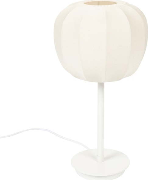 Bílá stolní lampa s textilním stínidlem (výška 42 cm) – White Label White Label