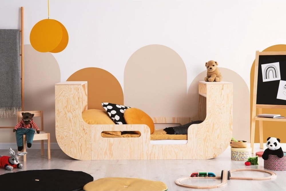 Dětská postel s úložným prostorem v přírodní barvě 70x160 cm RIKO – Adeko Adeko