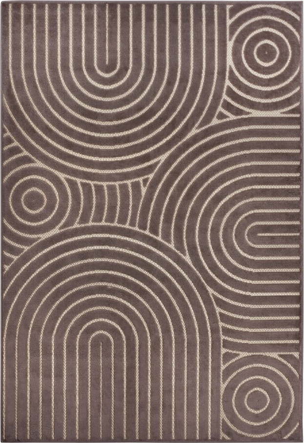 Hnědý koberec 133x190 cm Iconic Wave – Hanse Home Hanse Home