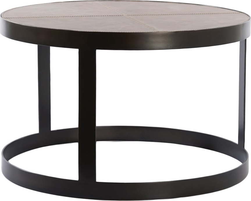 Kožený kulatý odkládací stolek ø 60 cm Alexis – Light & Living Light & Living