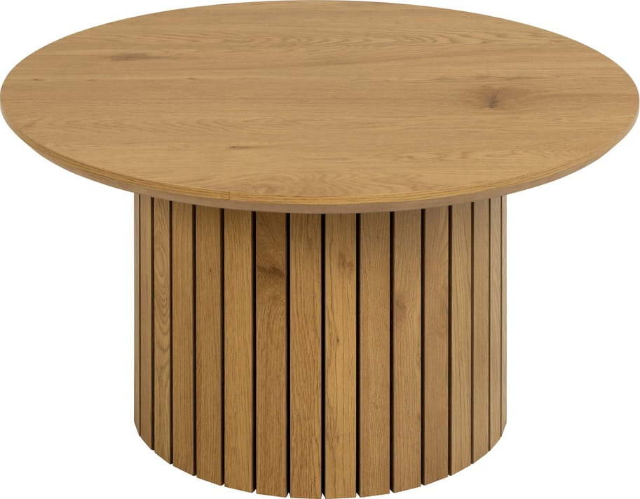 Kulatý konferenční stolek s deskou v dubovém dekoru ø 80 cm Yale - Actona Actona