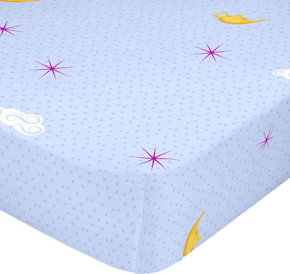 Modré elastické bavlněné prostěradlo Mr. Fox Magic Rug