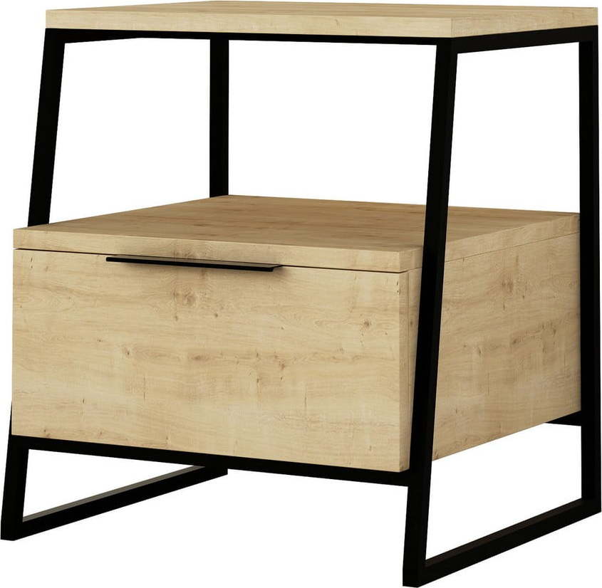 Noční stolek s poličkami v přírodní barvě Pal – Kalune Design Kalune Design