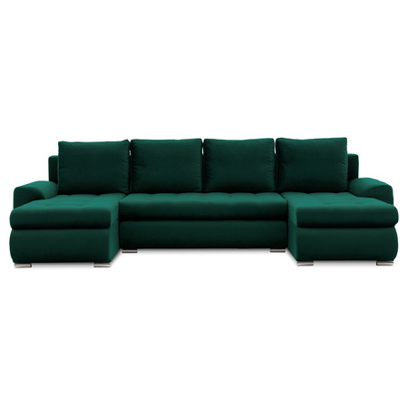 Rohová rozkládací sedací souprava U TOKIO III Pro Lahvová zelená SG-nábytek