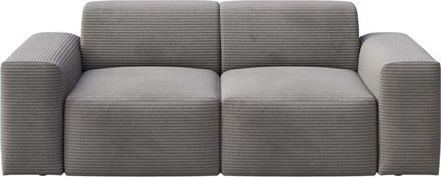 Šedá manšestrová pohovka 205 cm Fluvio – MESONICA MESONICA