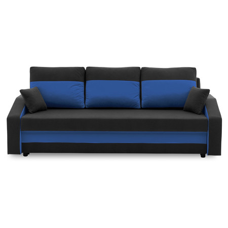 Velká rozkládací pohovka HEWLET PLUS color Černá + tmavě modrá SG-nábytek