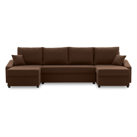 Velká rozkládací sedací souprava SPARTA PLUS Hnědá SG-nábytek