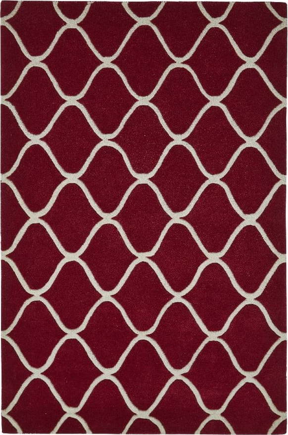 Červený vlněný koberec 170x120 cm Elements EL - Think Rugs Think Rugs