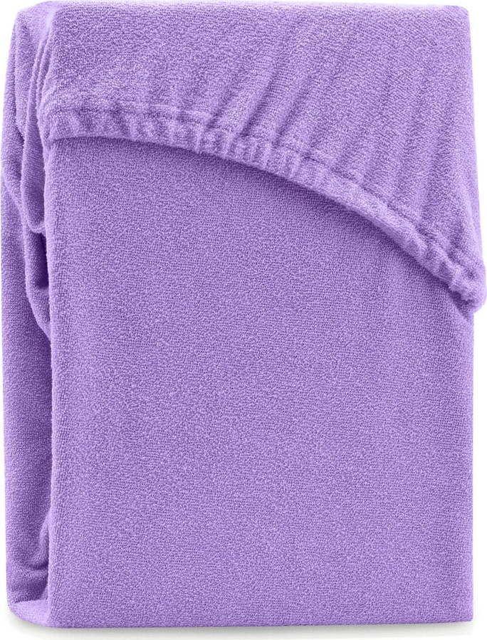 Fialové elastické prostěradlo na dvoulůžko AmeliaHome Ruby Siesta