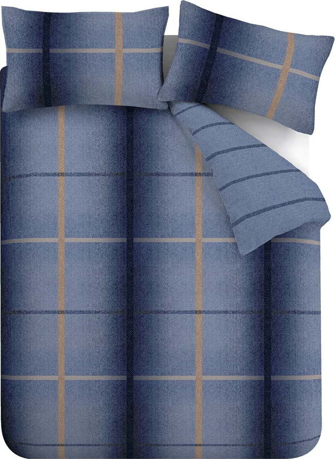 Tmavě modré flanelové povlečení na jednolůžko 135x200 cm Melrose – Catherine Lansfield Catherine Lansfield