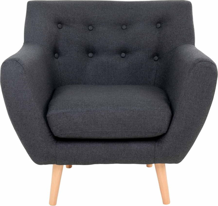 Tmavě šedé křeslo House Nordic Monte House Nordic