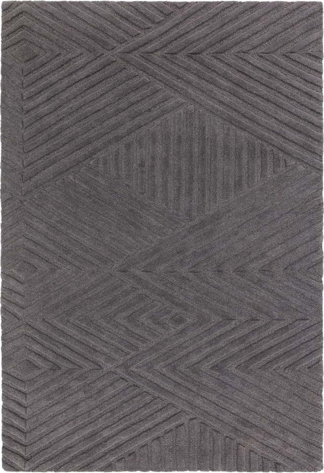Antracitový vlněný koberec 160x230 cm Hague – Asiatic Carpets Asiatic Carpets