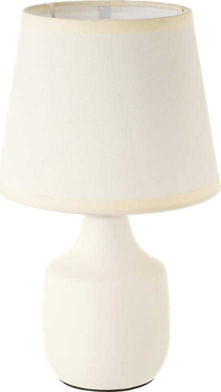 Bílo-krémová keramická stolní lampa s textilním stínidlem (výška 24 cm) – Casa Selección Casa Selección
