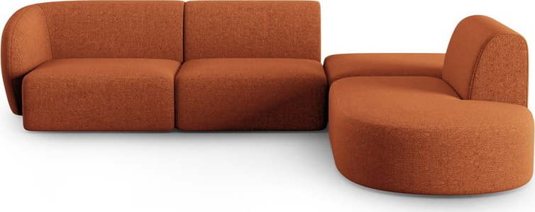 Oranžová rohová pohovka