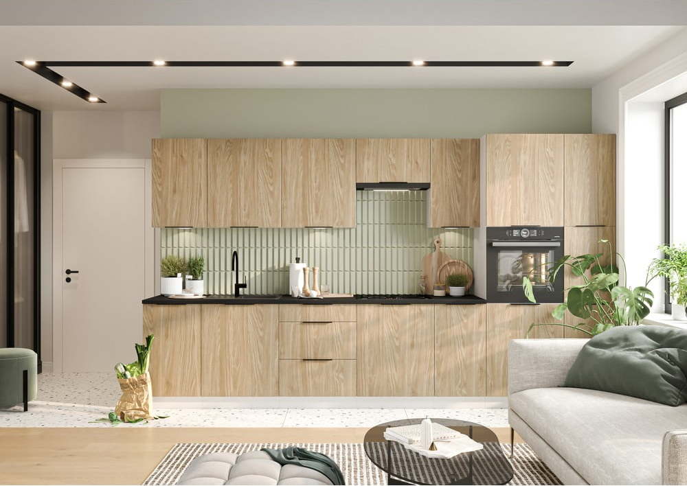 Rovná kuchyně s pracovní deskou 360 cm Zane – STOLKAR Stolkar