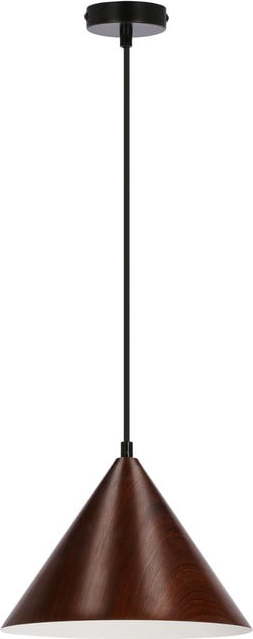 Tmavě hnědé závěsné svítidlo s kovovým stínidlem ø 25 cm Dunca – Candellux Lighting Candellux Lighting
