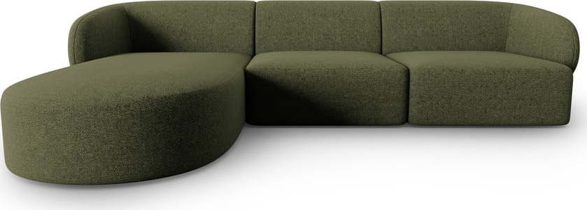 Zelená rohová pohovka