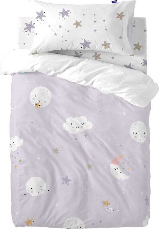 Bavlněné dětské povlečení do postýlky 100x120 cm Moons – Moshi Moshi Moshi Moshi