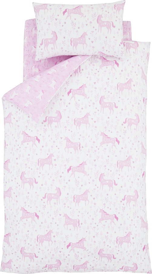 Růžové dětské povlečení s motivem jednorožce Catherine Lansfield