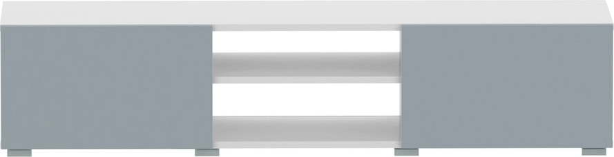 Šedo-bílý TV stolek 140x31 cm Podium – TemaHome TemaHome