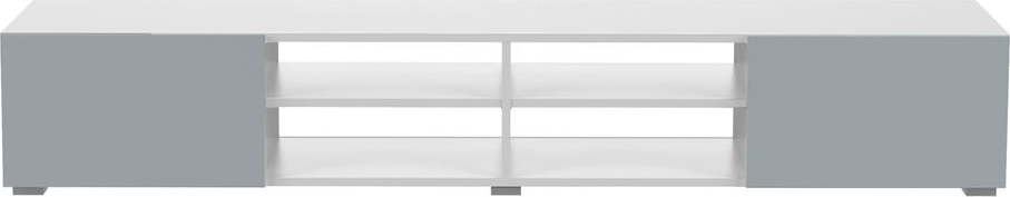 Šedo-bílý TV stolek 185x31 cm Podium – TemaHome TemaHome
