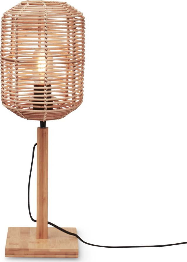 Stolní lampa s ratanovým stínidlem v přírodní barvě (výška 45 cm) Tanami – Good&Mojo Good&Mojo