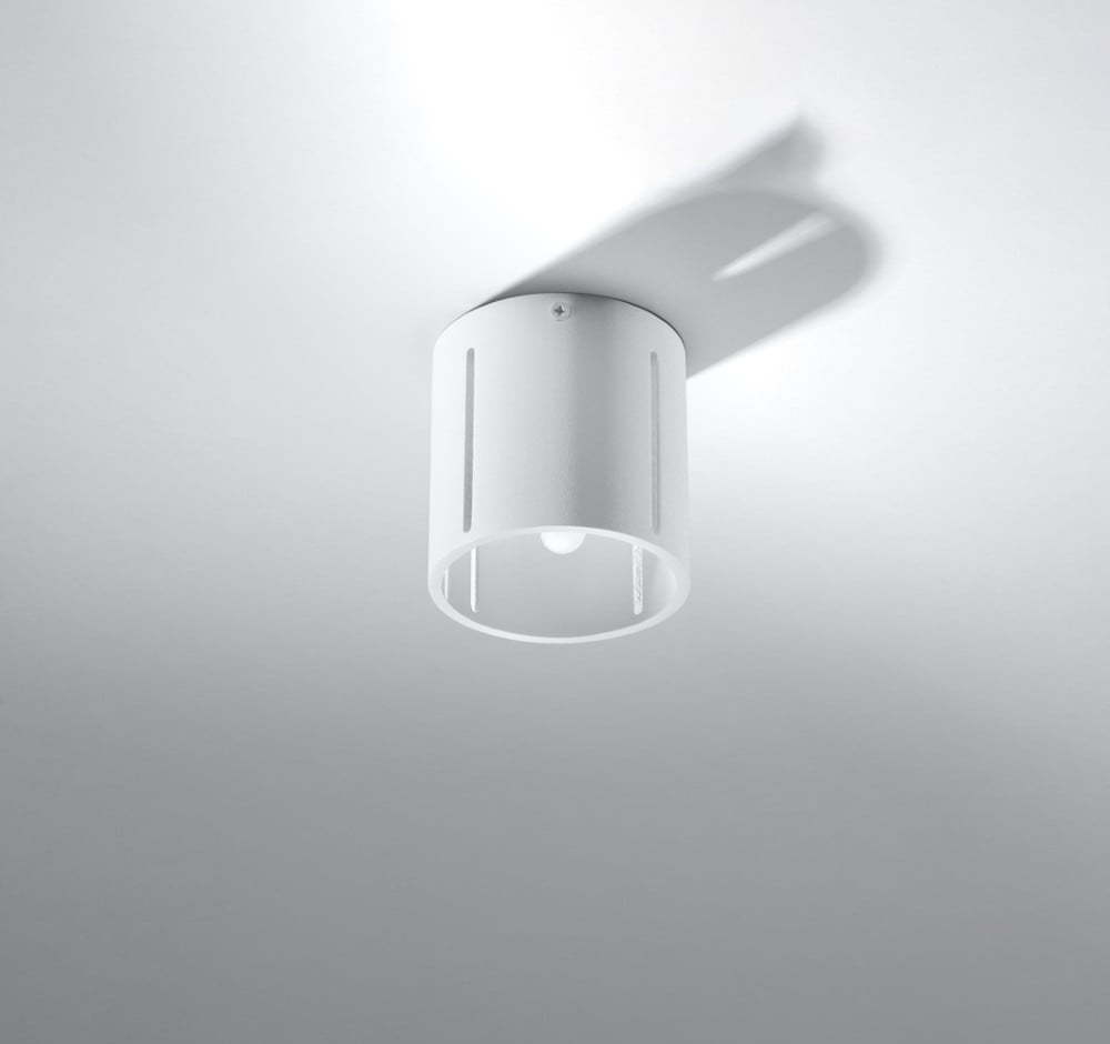 Bílé stropní svítidlo s kovovým stínidlem Vulco – Nice Lamps Nice Lamps