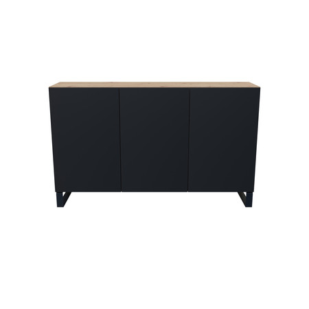 Komoda Leo Dub artisan-černá 150 cm Furniture