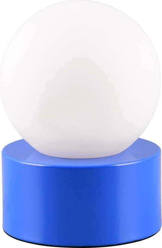 Modrá stolní lampa se skleněným stínidlem (výška 17 cm) Countess – Trio TRIO