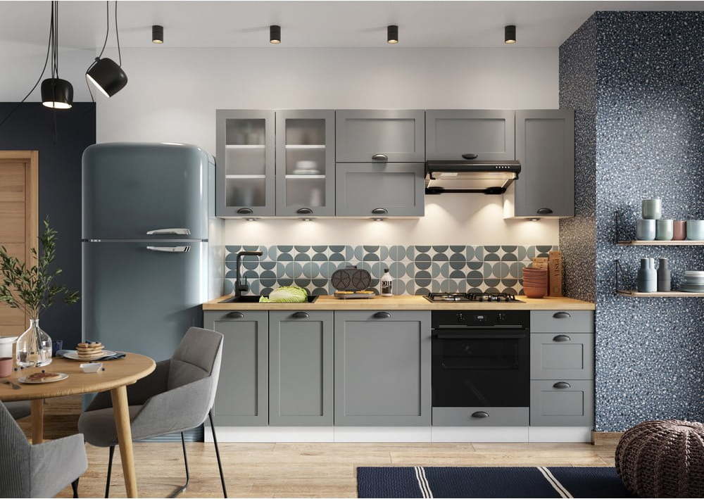 Rovná kuchyně bez pracovní desky 240 cm Kai – STOLKAR Stolkar