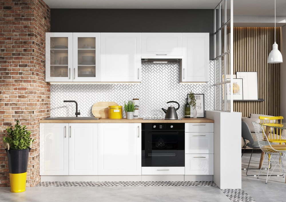 Rovná kuchyně bez pracovní desky 240 cm Kole – STOLKAR Stolkar