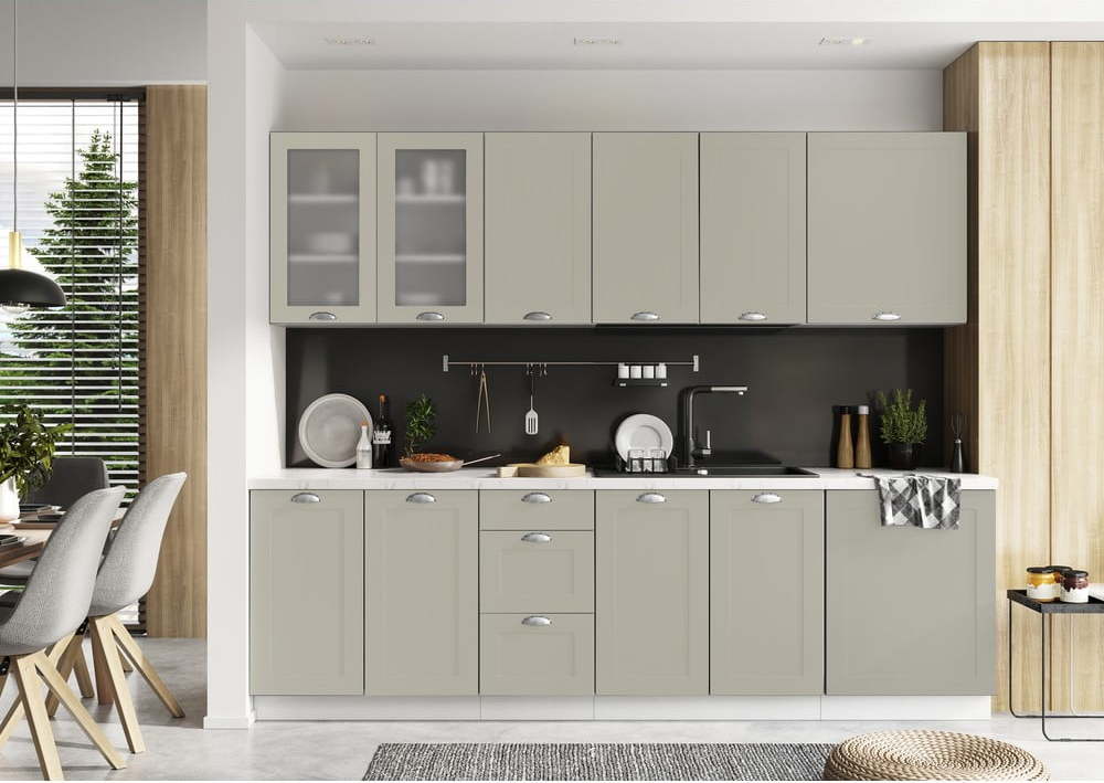 Rovná kuchyně bez pracovní desky 260 cm Kai – STOLKAR Stolkar