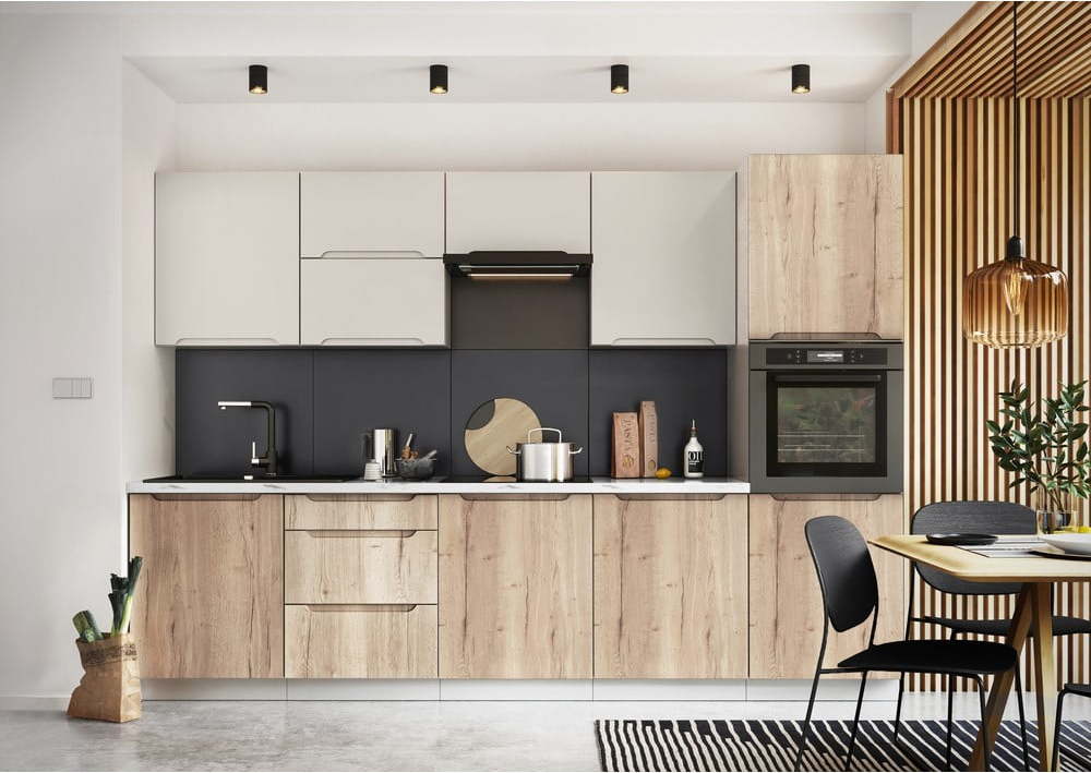 Rovná kuchyně bez pracovní desky 300 cm Nico – STOLKAR Stolkar