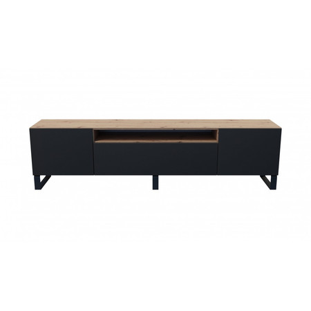Televizní stolek RTV Leo Dub artisan-černá 200 cm Furniture