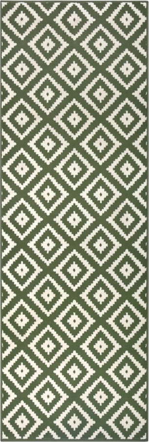 Zelený koberec běhoun 300x80 cm Diamond - Hanse Home Hanse Home