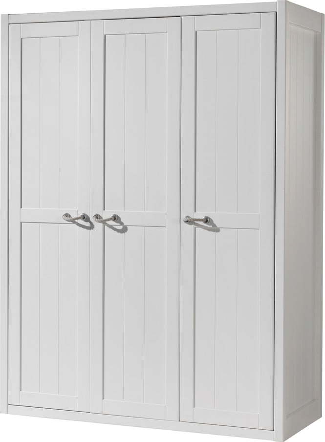 Bílá dětská šatní skříň Vipack Lewis