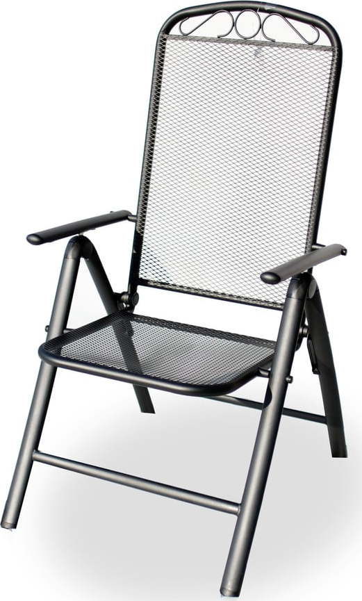 Černá kovová zahradní židle – Rojaplast Rojaplast