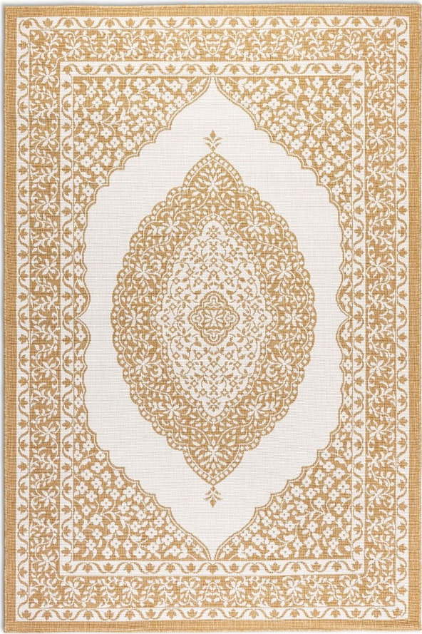 Okrově žluto-krémový venkovní koberec 200x290 cm Gemini – Elle Decoration Elle Decoration