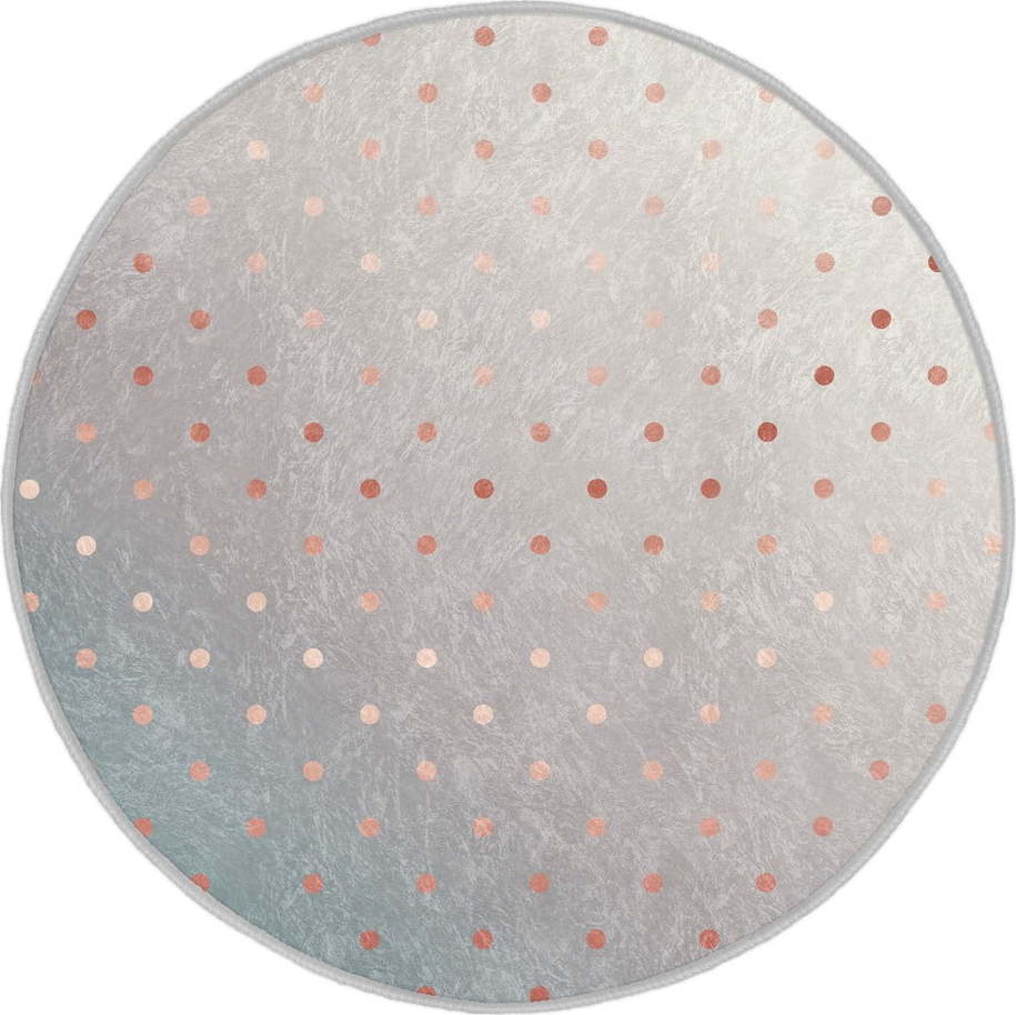 Pratelný kulatý koberec v šedo-měděné barvě vhodný pro robotické vysavače ø 80 cm Comfort – Mila Home Mila Home