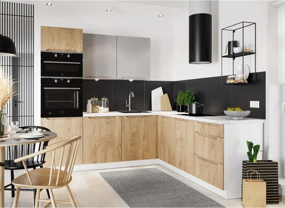 Rohová kuchyně s pracovní deskou (bez montáže) 170–180 cm Nico – STOLKAR Stolkar