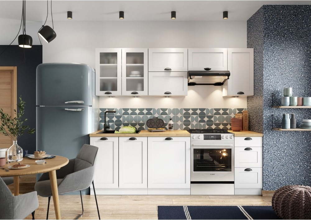 Rovná kuchyně s pracovní deskou (bez montáže) 180–240 cm Kai – STOLKAR Stolkar