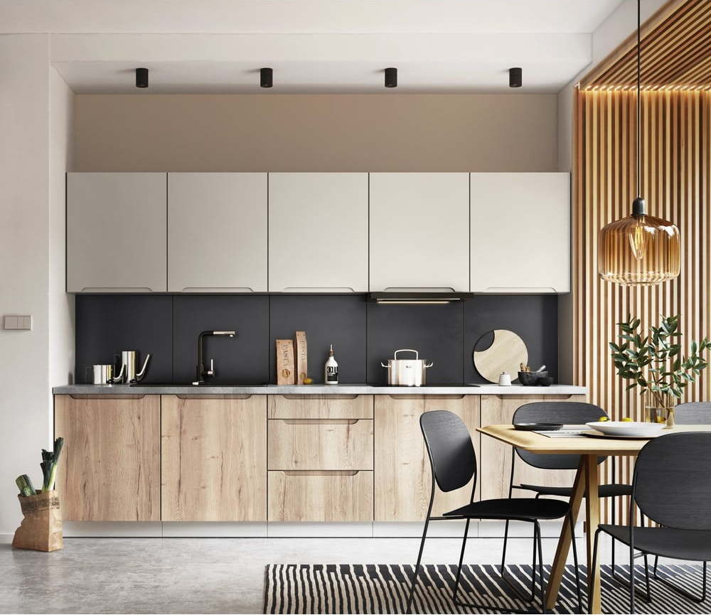 Rovná kuchyně s pracovní deskou (bez montáže) 300 cm Nico – STOLKAR Stolkar