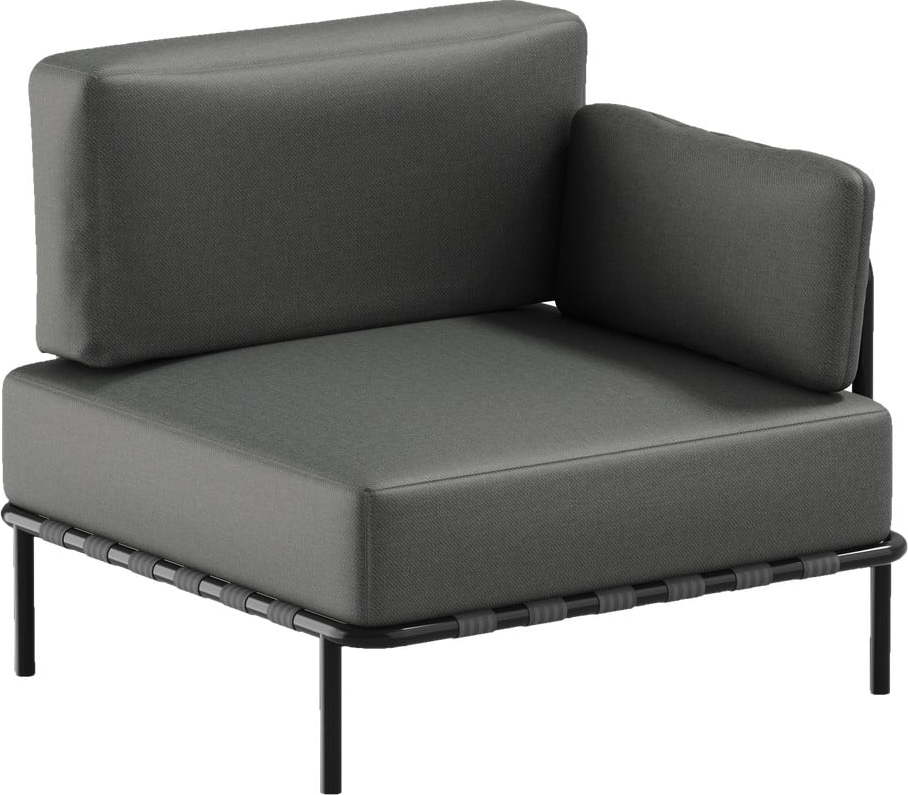 Tmavě šedý variabilní modul zahradní pohovky Salve – Sit Sit Sit Sit