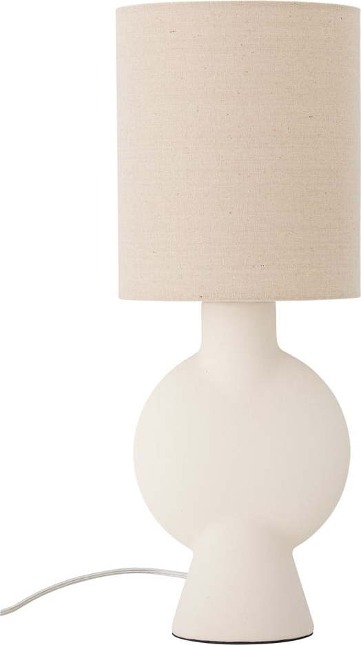 Béžová stolní lampa s textilním stínidlem (výška 54