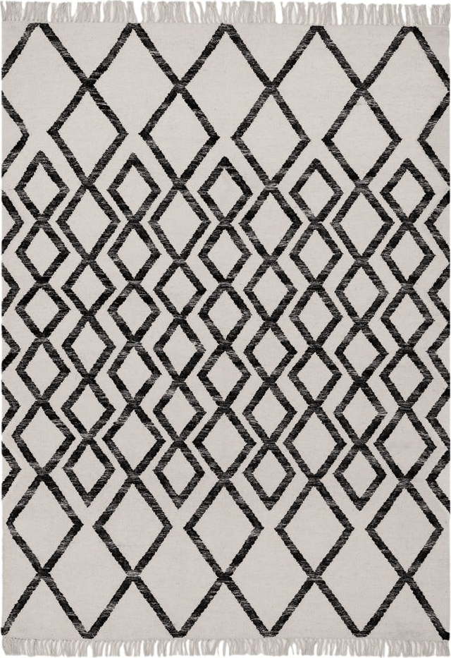 Béžovo-černý koberec Asiatic Carpets Hackney Diamond