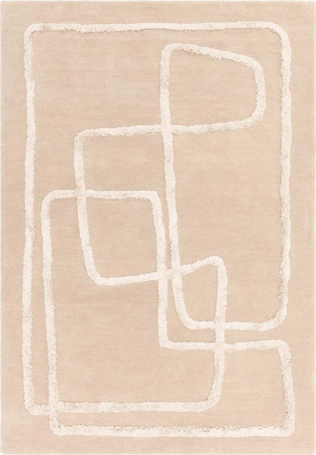 Béžový ručně tkaný vlněný koberec 120x170 cm Matrix – Asiatic Carpets Asiatic Carpets