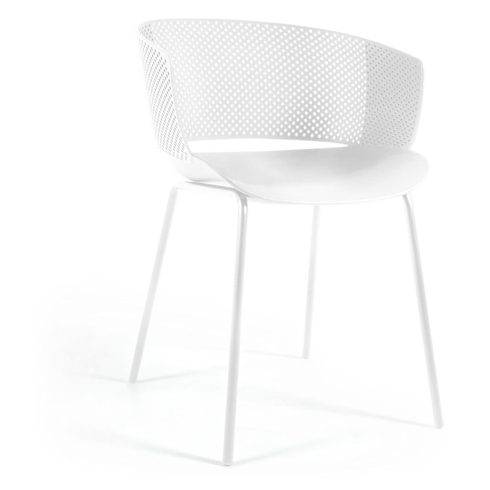 Bílá kovovo-plastová zahradní židle Yeray – Kave Home Kave Home