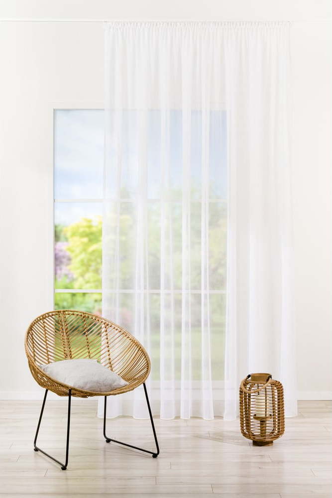 Bílá záclona 300x260 cm Plano – Mendola Fabrics Mendola Fabrics
