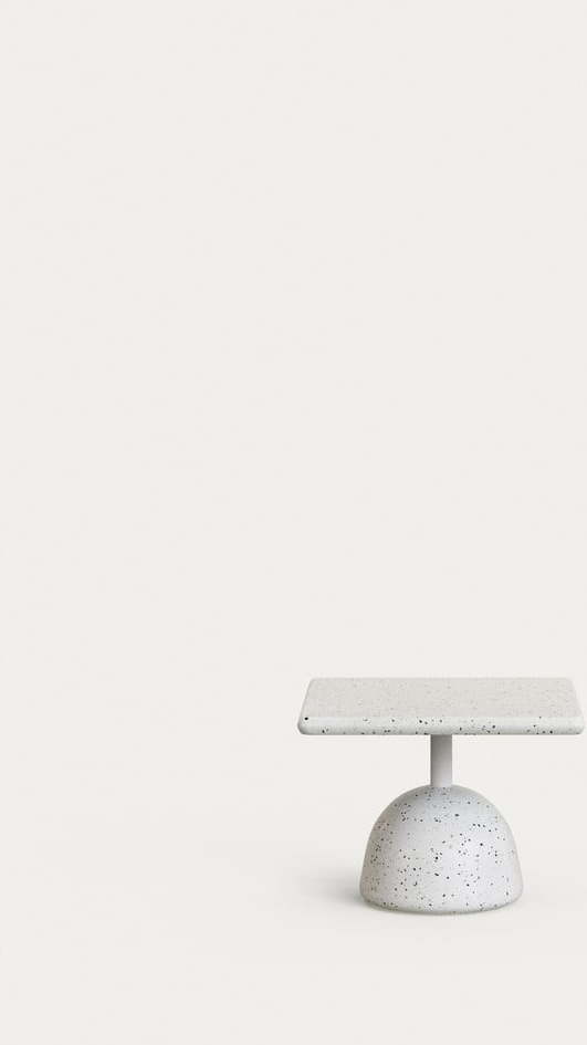 Bílý terrazzo konferenční stolek 48x48 cm Saura – Kave Home Kave Home